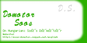 domotor soos business card